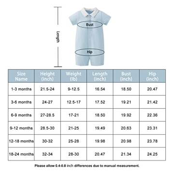 Pureborn Baby Boy Romper 12-18 Months Soft Cotton