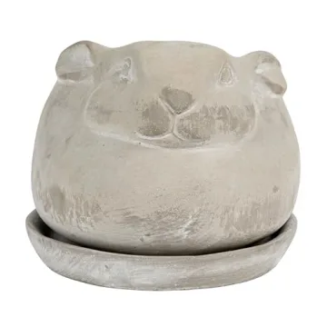 Creative Co-Op Cement Rabbit Planter for Indoor & Outdoor