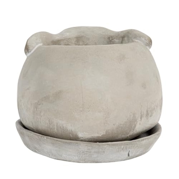 Creative Co-Op Cement Rabbit Planter for Indoor & Outdoor