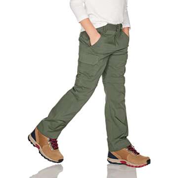 CQR Kids Youth Convertible Hiking Pants for Outdoor Fun