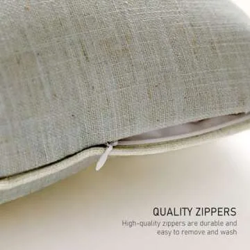 ISAENNE Design Linen Square Throw Pillow Covers 18"x18" Pack of 2, Cottage Farmhouse Cushion Covers with Blue Grey Thorn Vine Pattern Decoration Pillowcases for Bed, Living Room, Outdoor, Car