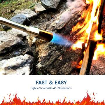 JJGeorge Grill Torch Charcoal Starter for Quick Lighting