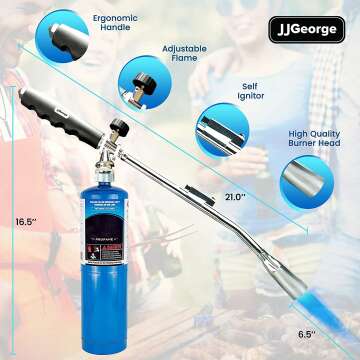 JJGeorge Grill Torch Charcoal Starter for Quick Lighting