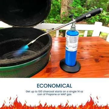JJGeorge Grill Torch Charcoal Starter for Quick Lighting