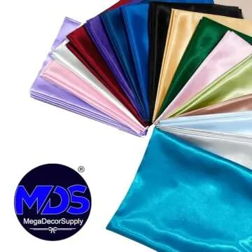 MDS 10 Yard Satin Fabric for Crafts & Wedding Decor