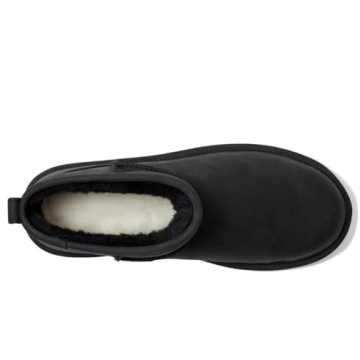 UGG Women's Classic Ultra Mini Lthr Boot - Stylish & Cozy Footwear in Black