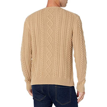 Amazon Essentials Men's Cotton Fisherman Cable Sweater