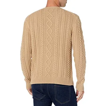Amazon Essentials Men's Cotton Fisherman Cable Sweater