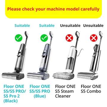 Home Times Brush Roller For Floor One Tineco S5 Blue,S5 & S5 Pro 2 HEPA Filters Replacement Accessor...