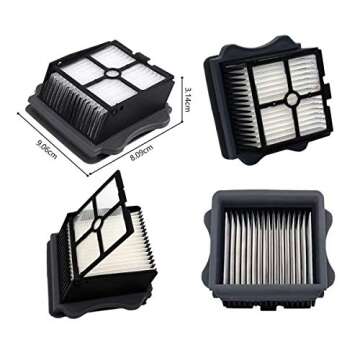 Home Times Brush Roller For Floor One Tineco S5 Blue,S5 & S5 Pro 2 HEPA Filters Replacement Accessories Parts (2 Brush Roller+4 Filter)