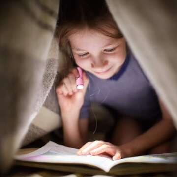 AHIER 9 LED Glow in Dark Flashlights, 4 Pack Rubber Coated Small Flashlights with Straps, Portable Handy Lights for Camping, Hiking, Indoor, Assorted Colors