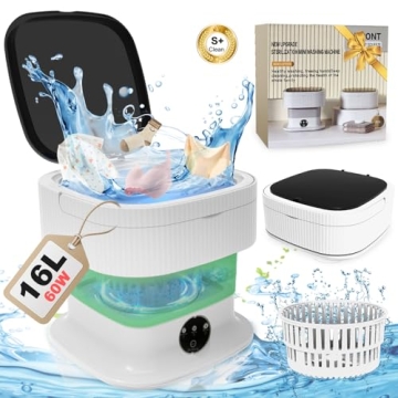 Mini Portable Washing Machine Small - 16L Portable Mini Washing Machine with Spin, Mini Lavadora Por...