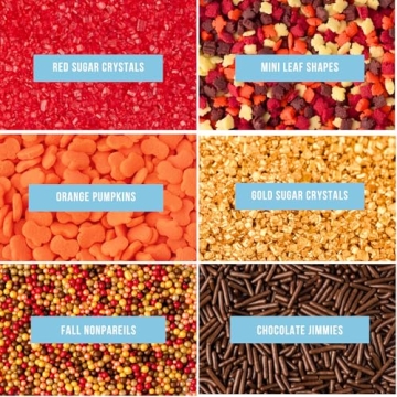 Sweets Indeed Fall 6-Cell Sprinkle Jar for Baking