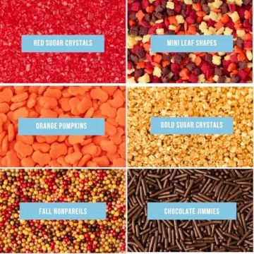 Sweets Indeed Fall 6-Cell Sprinkle Jar for Baking