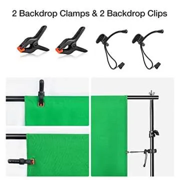 Yesker 6X 9.5 ft Green Screen for Photography, Chromakey Muslin Backdrop Background for Photo Video Studio, Zoom, YouTube,Online Meetings (Stand NOT Included)