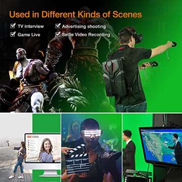 Yesker 6X 9.5 ft Green Screen for Photography, Chromakey Muslin Backdrop Background for Photo Video Studio, Zoom, YouTube,Online Meetings (Stand NOT Included)