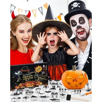 JUSTOTRY Halloween Pumpkin Carving Kit 26Pcs for All Ages