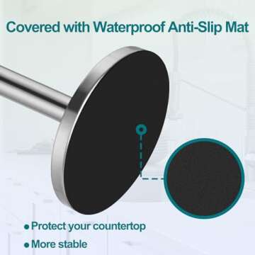 DAWNER Paper Towel Holder Countertop, Freestanding Kitchen Paper Holder Stand, One-Handed Tear, Stainless Steel, Paper Towel Dispenser with Weighted Base for Standard Paper Towel Rolls, Brushed Nickel