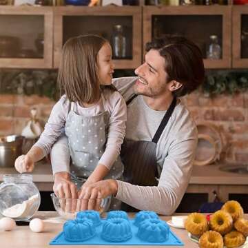 SAGOOITS Mini Bundt Cake Pan Set of 3 Non-Stick Molds