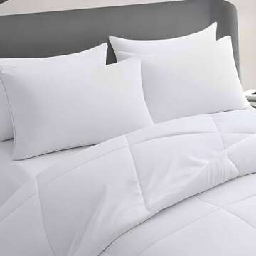 Medium Support Bed Pillows Standard Size Set of 4 Pack for Sleeping 20"x26", Hypoallergenic Skin Fri...