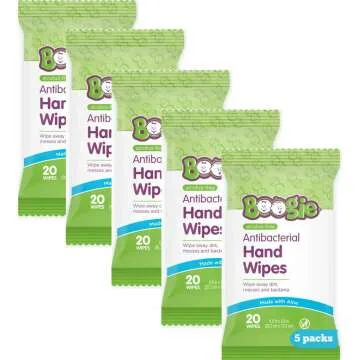 Antibacterial Hand Wipes by Boogie for Kids - Safe & Gentle Clean