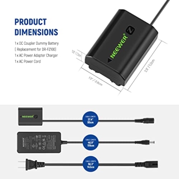 Neewer NP-FZ100 AC Power Adapter for Sony Cameras