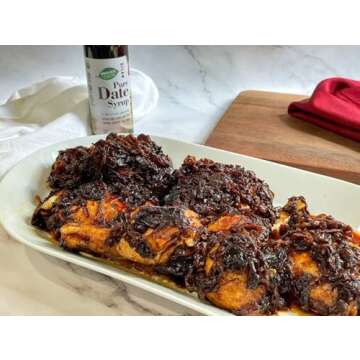 Heaven & Earth 100% Pure Organic Silan Date Syrup 12oz | Date Honey | Squeeze Bottle | Natural Honey or Maple Syrup Alternative | Low Glycemic Index, Great Sugar Replacement | Kosher