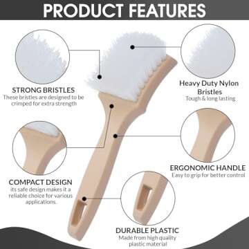 Nanoskin Multi-Purpose Nylon Utility Scrub Brush 8.5 Inch