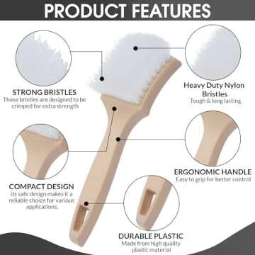 Nanoskin Multi-Purpose Nylon Utility Scrub Brush 8.5 Inch