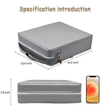 Toddler Booster Seat for Dining Table, PU Washable Double Safe Straps Non-Slip Bottom Booster Seat Dining Toddler, Portable Travel Increasing Cushion (Grey)