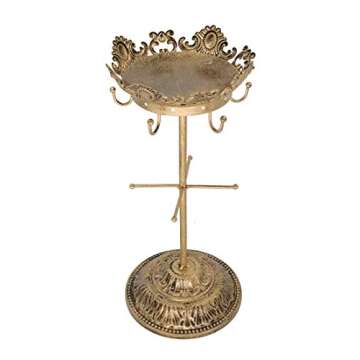 Metal Jewelry Organizer Tower Necklace Tree Bracelet Display Stand w/Hairclip Holder w/Organizer Tre...