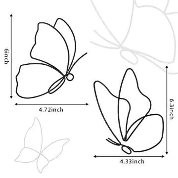Hotop 6 Metal Butterfly Wall Decor - Unique Wall Art