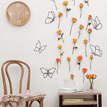Hotop 6 Metal Butterfly Wall Decor - Unique Wall Art