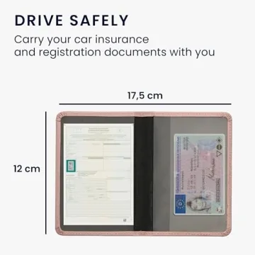 Stylish kwmobile Rose Gold Registration & Insurance Holder