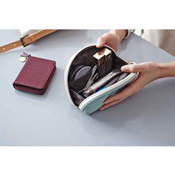 Mossio Makeup Brush Holder Zip Travel Bag for Women