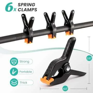 8 x 5.3ft Adjustable Photo Backdrop Stand - Portable Sturdy Back Drop Stand