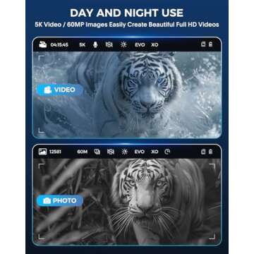 Night Vision Goggles - 5K Night Vision Binoculars for Adults, 5000mAh Rechargeable Infrared Binocula...