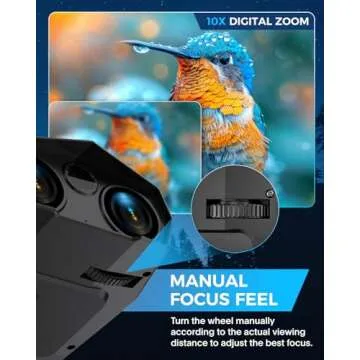 Night Vision Goggles - 5K Night Vision Binoculars for Adults, 5000mAh Rechargeable Infrared Binoculars with 3'' Large Screen, 10X Digital Zoom External Flashlight for Camping