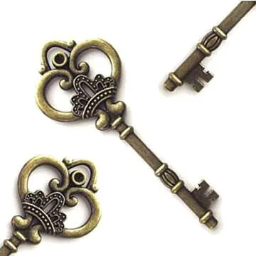 Makhry Antique Skeleton Keys for Crafting and Decor