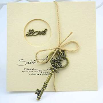 Makhry Antique Skeleton Keys for Crafting and Decor