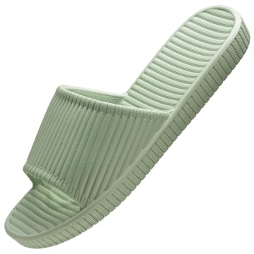 Happy Lily Shower Shoes, Women & Men’s Shower Slippers, Slides Sandals Pool Slides House Slippers Non-Slip Indoor Bathroom Shoes Beach Sandals Summer Shoes, Green