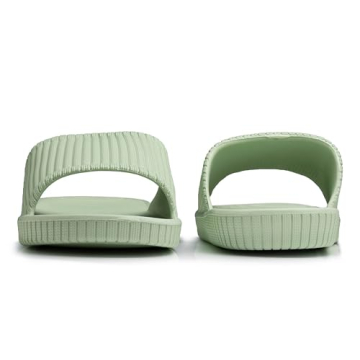 Happy Lily Shower Shoes, Women & Men’s Shower Slippers, Slides Sandals Pool Slides House Slippers Non-Slip Indoor Bathroom Shoes Beach Sandals Summer Shoes, Green