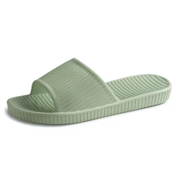 Happy Lily Shower Shoes, Women & Men’s Shower Slippers, Slides Sandals Pool Slides House Slippers Non-Slip Indoor Bathroom Shoes Beach Sandals Summer Shoes, Green