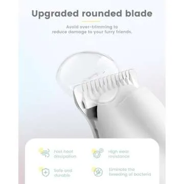 PAPMINI Dog Grooming Kit with LED Display,35dB Ultra-Low Noise Dog Clippers for Grooming, Cordless Dog Hair Trimmer,Type-C Rechargeable Dog Grooming Clippers for Paws, Ears, Face, Rump with LED Light