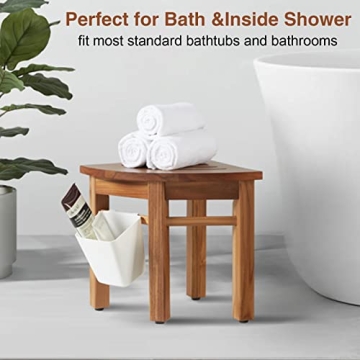 Stylish Lovitgo Teak Shower Stool for Any Bathroom