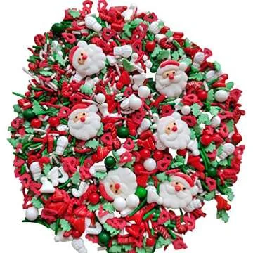 Christmas Sprinkles with Santa for Baking & Decorating