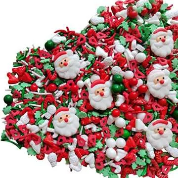 Christmas Sprinkles with Santa for Baking & Decorating