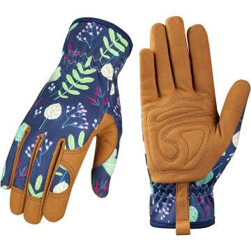 Bamllum Leather Gardening Gloves for Women - Durable & Stylish