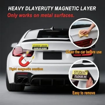 Reflective Student Driver Magnet Set for Car Safety