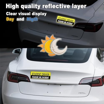 Reflective Student Driver Magnet Set for Car Safety